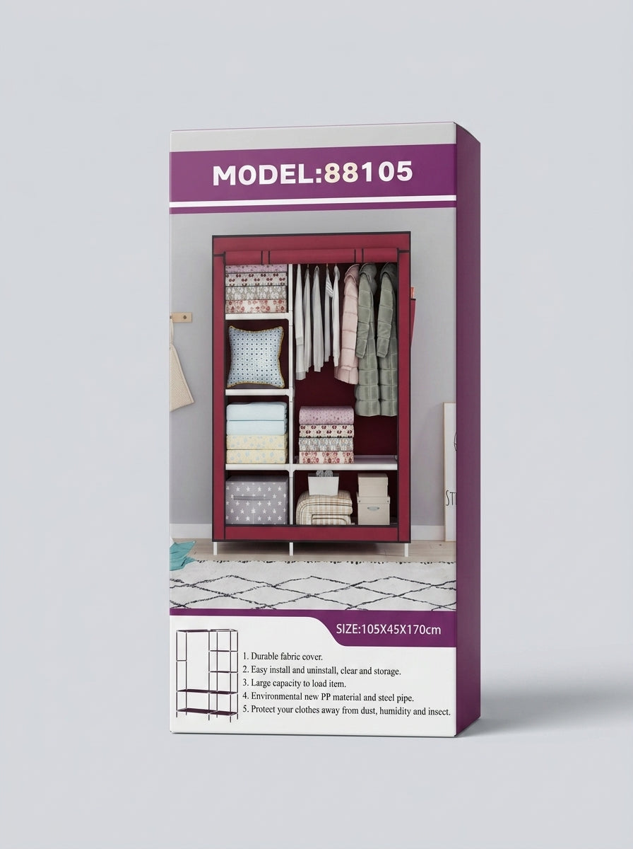 Model 88105 Portable Fabric Wardrobe – 105×45×170cm