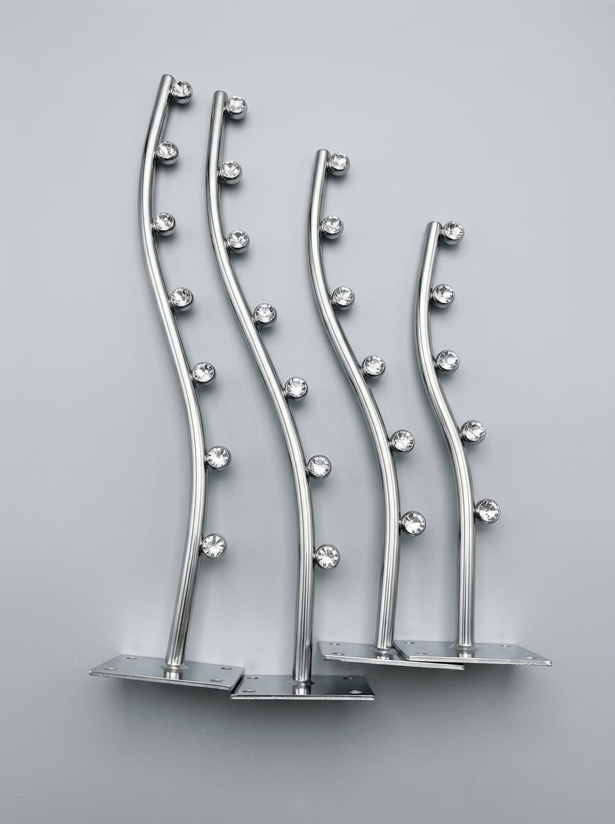 Aura Sculptural Metal-Bead Hanger – Thin Waterfall Wall Mount
