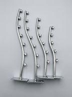 Aura Sculptural Metal-Bead Hanger – Thin Waterfall Wall Mount