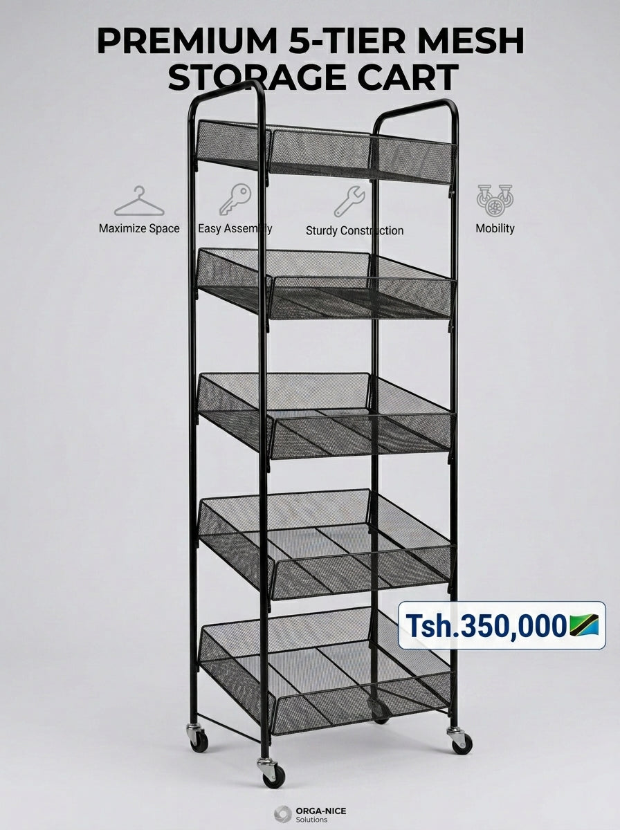 Premium Mesh Storage Cart