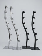 Aura Sculptural Metal-Bead Hanger – Thin Waterfall Wall Mount