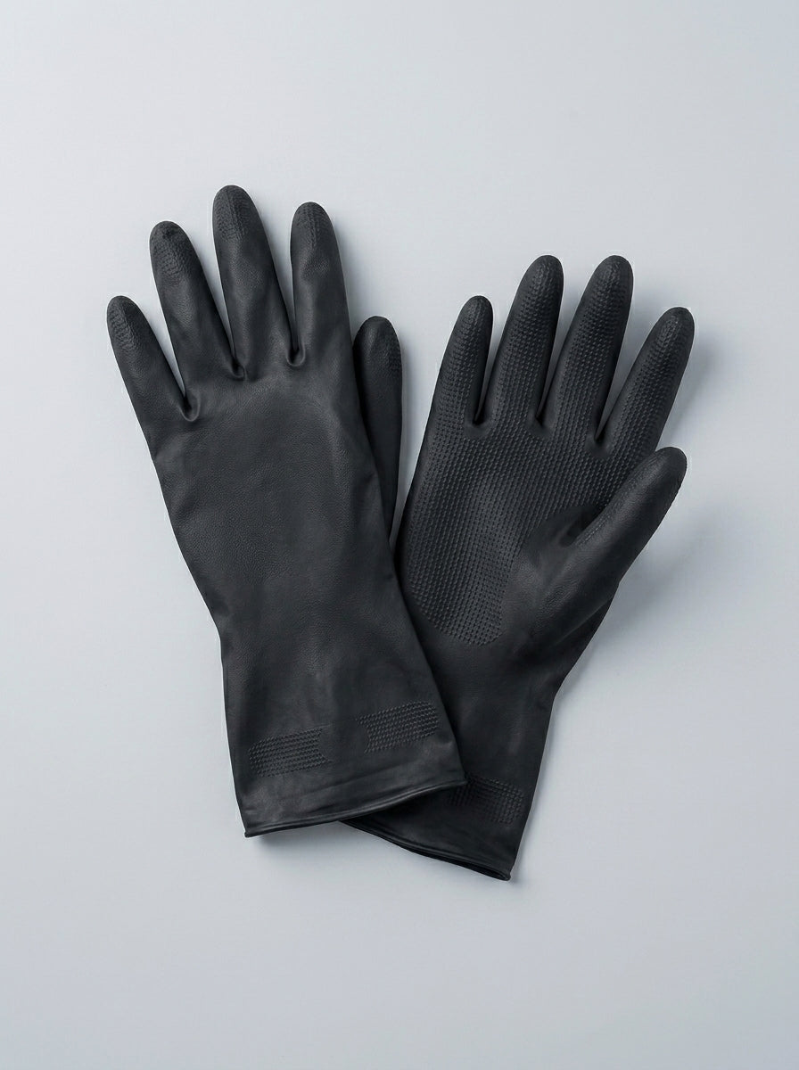 Black Rubber Gloves