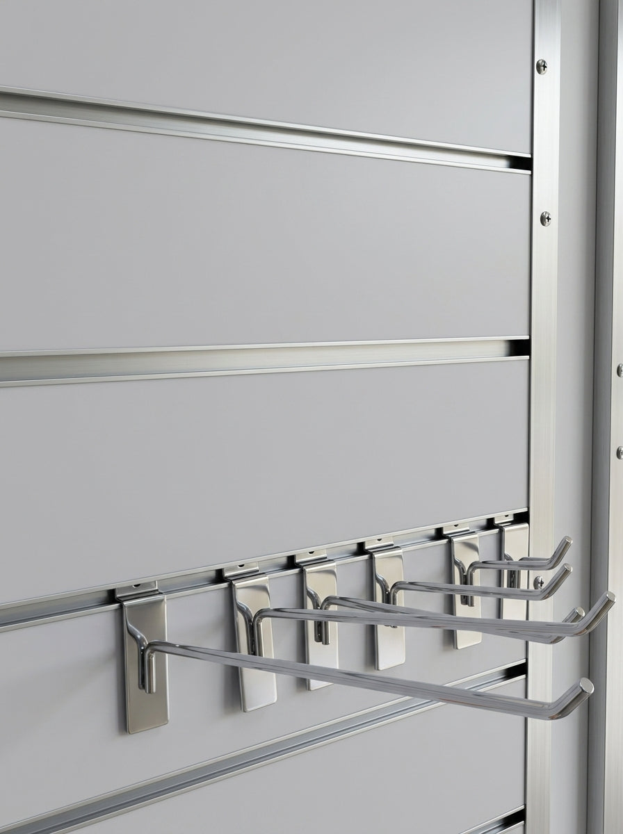 Premium Chrome Slatwall Display Hooks