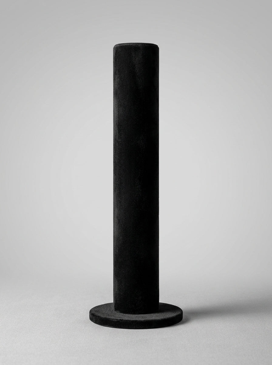 Bracelet Display Tower – Tall Black Velvet Column Stand