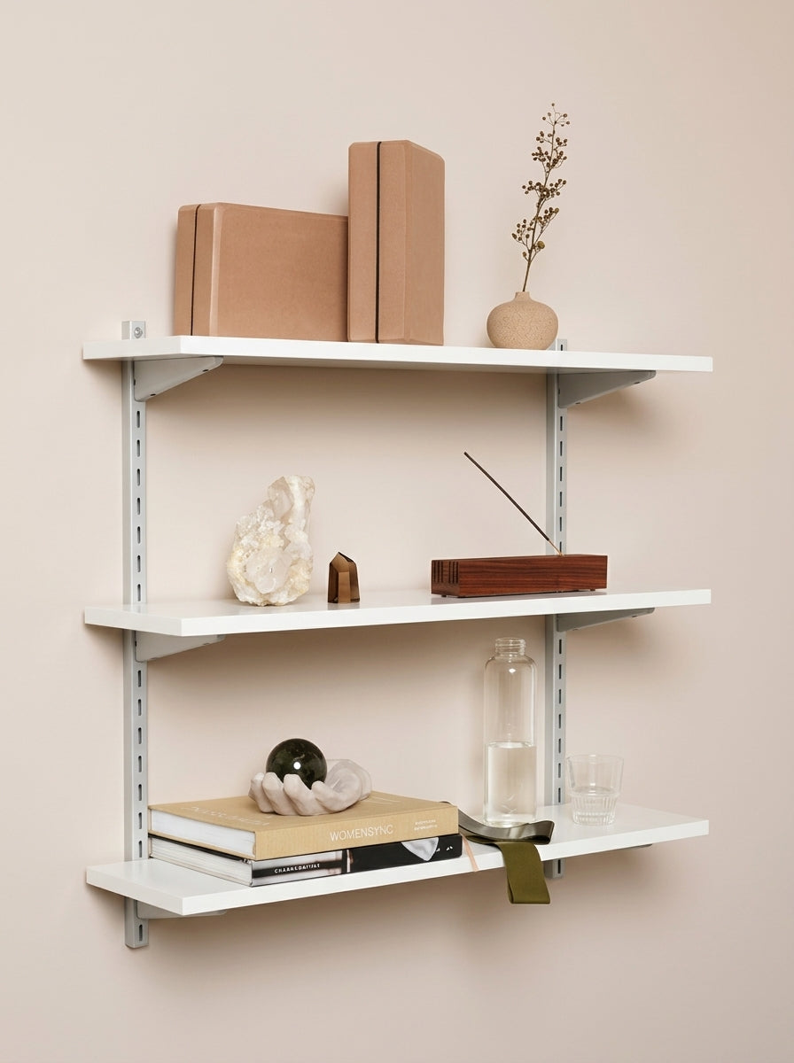 White Metal Shelf Brackets (Pack of 12)