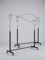 Wave Garment Display Rack – Chrome & Black