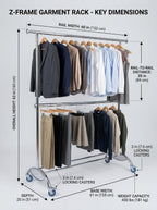 Chrome Z-Frame Garment Rack