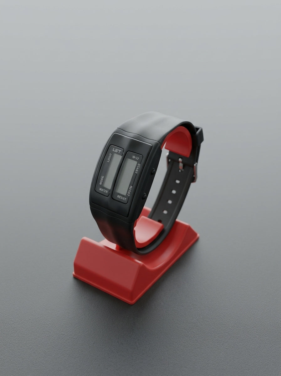 Red C-Hook Watch Display Stand