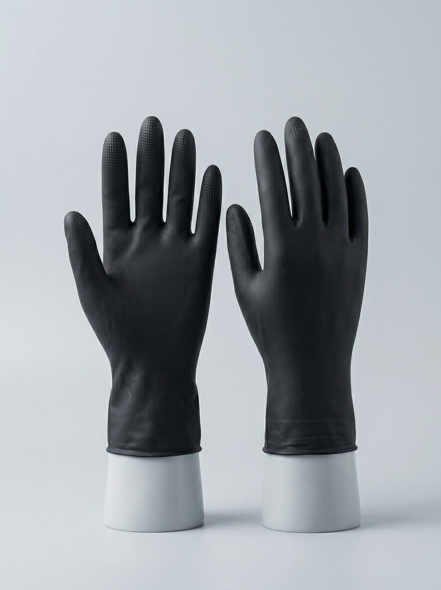 Black Rubber Gloves