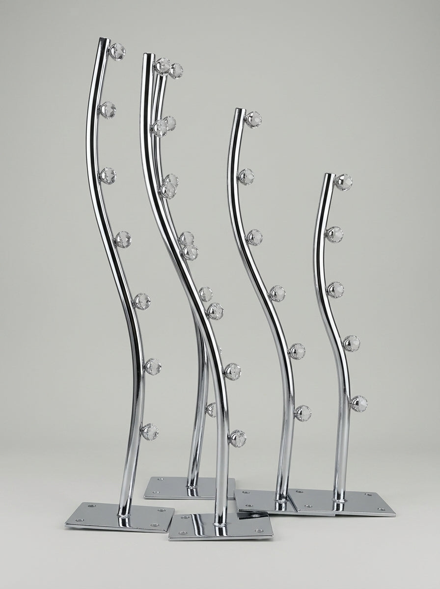 Aura Sculptural Metal-Bead Hanger – Thin Waterfall Wall Mount