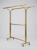Gold Double-Rail Garment Rack