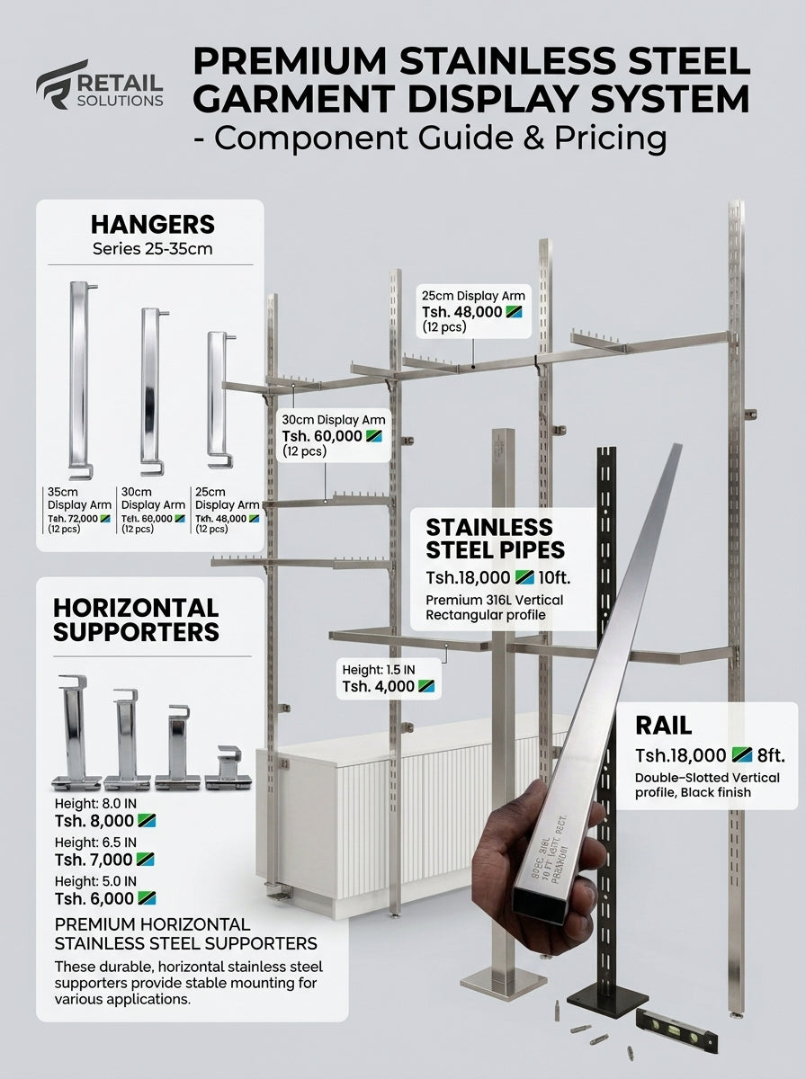 Stainless Steel Adjustable Display Support Stand