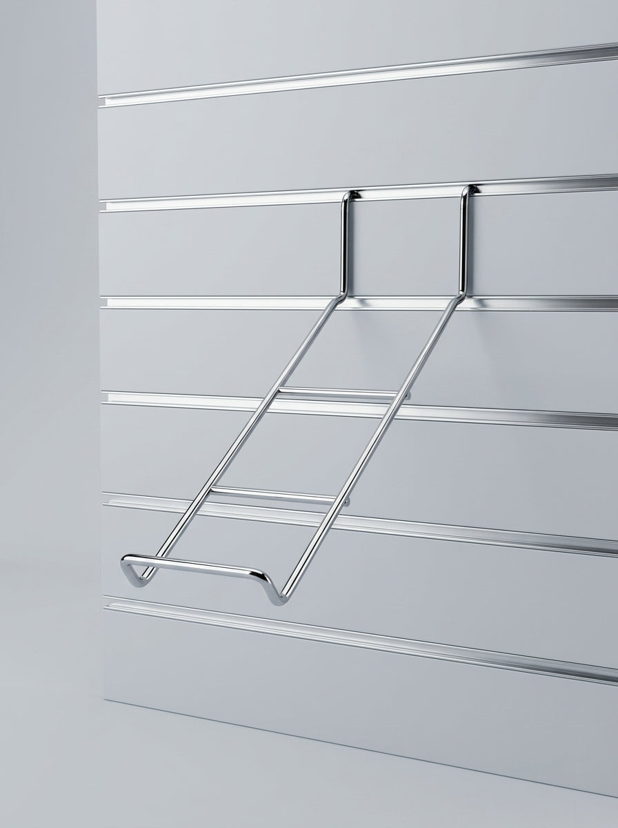 Chrome Wire Shoe Display for Slatwall Display Board Panels (12pcs)