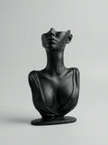 Matte Black Sculptural Bust