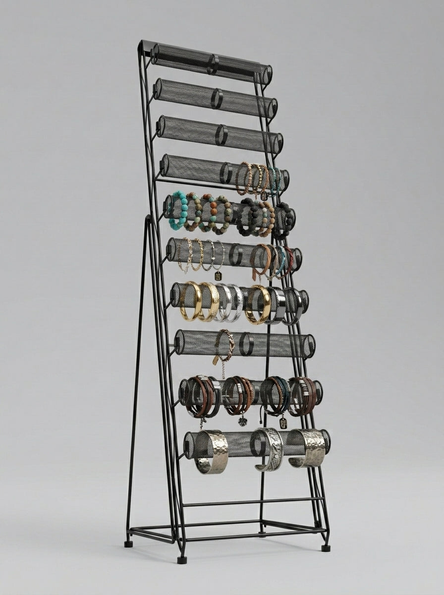 Watch & Bracelet Multi-Tier Display Rack (10-Tier Freestanding)