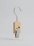 Mini Wooden Clip Hanger with S-Hook (12pcs)