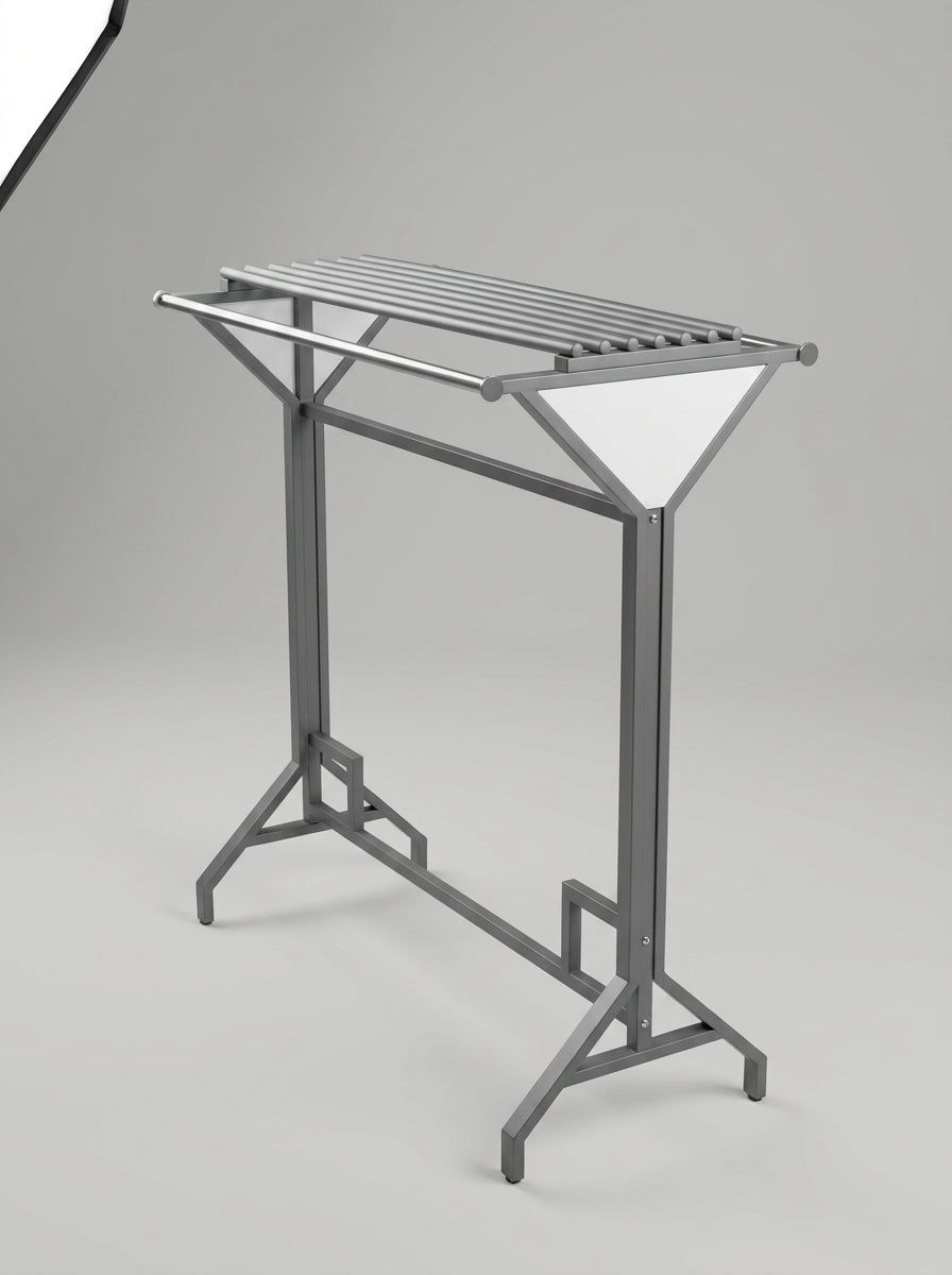 Industrial Y-Frame Multi-Rail Garment Display Rack