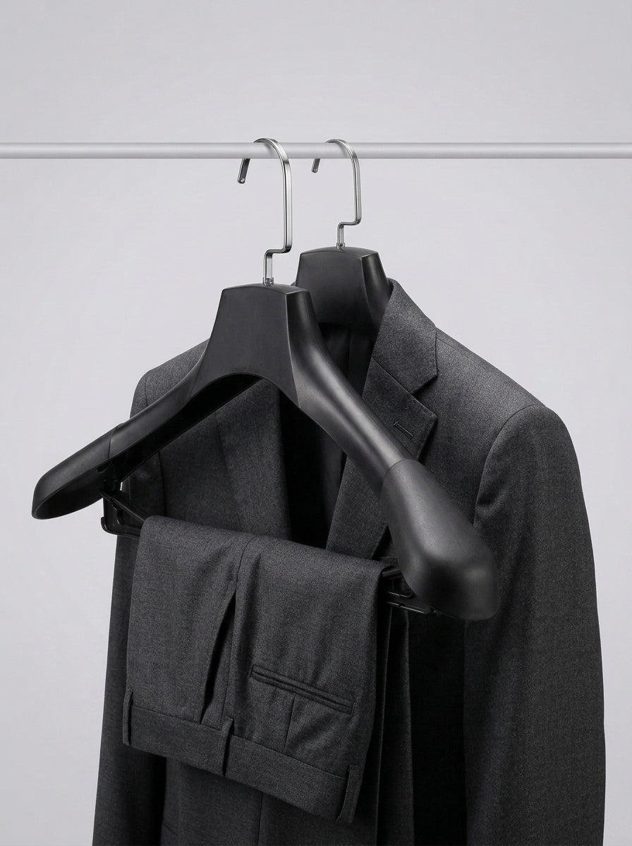 Luxury Suit Hanger Set – Matte Black