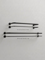 Wide Handle Wall-Mounted Clothing Rail – Matte Black