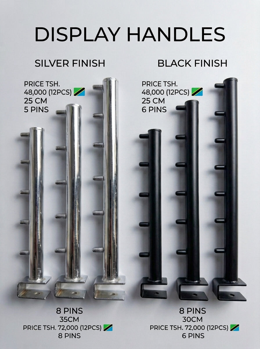 Display Handles – Pin-Style (Chrome & Black)