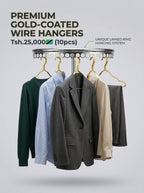Premium Gold-Coated Wire Hangers (10pcs)
