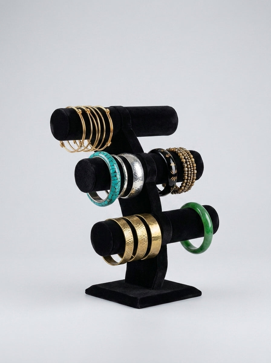 3-Tier Velvet Bracelet & Bangle Display Stand