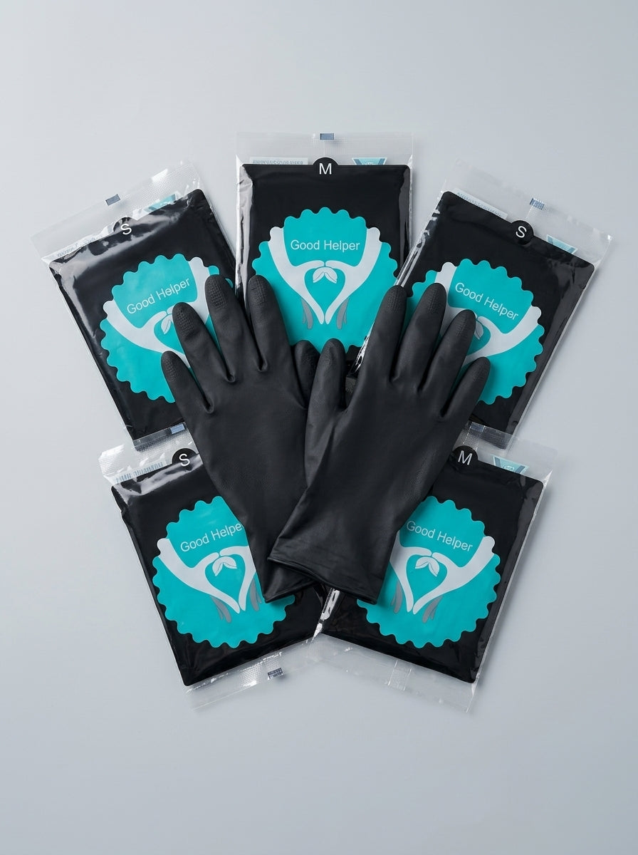 Black Rubber Gloves