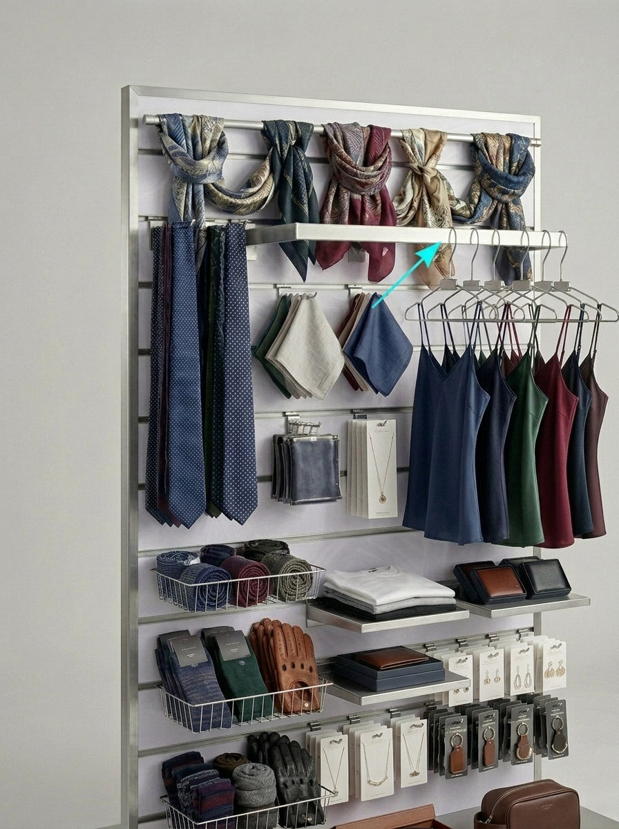 Slatwall Face-Out Garment Hanger Bar