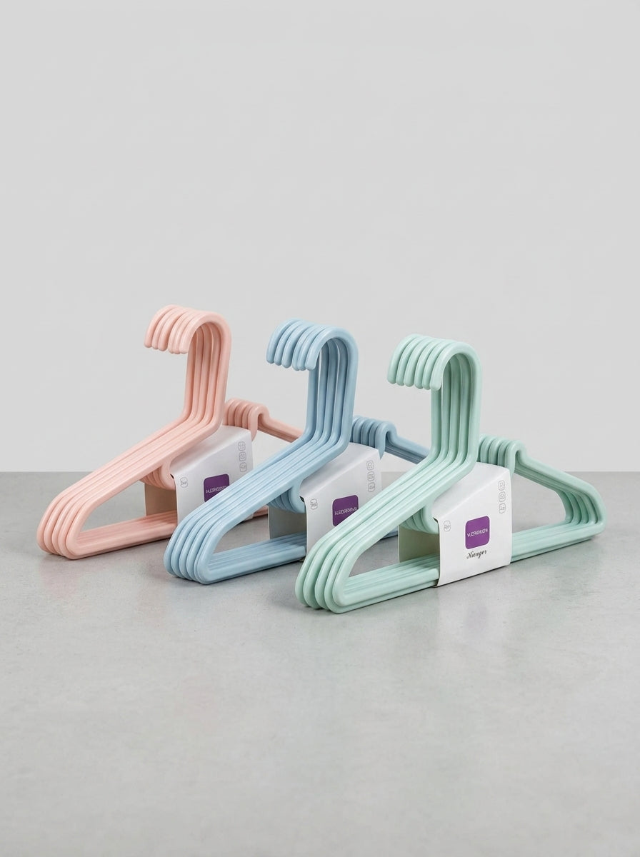 Pastel Hangers – Mint, Pink & Blue Collection (5pcs)