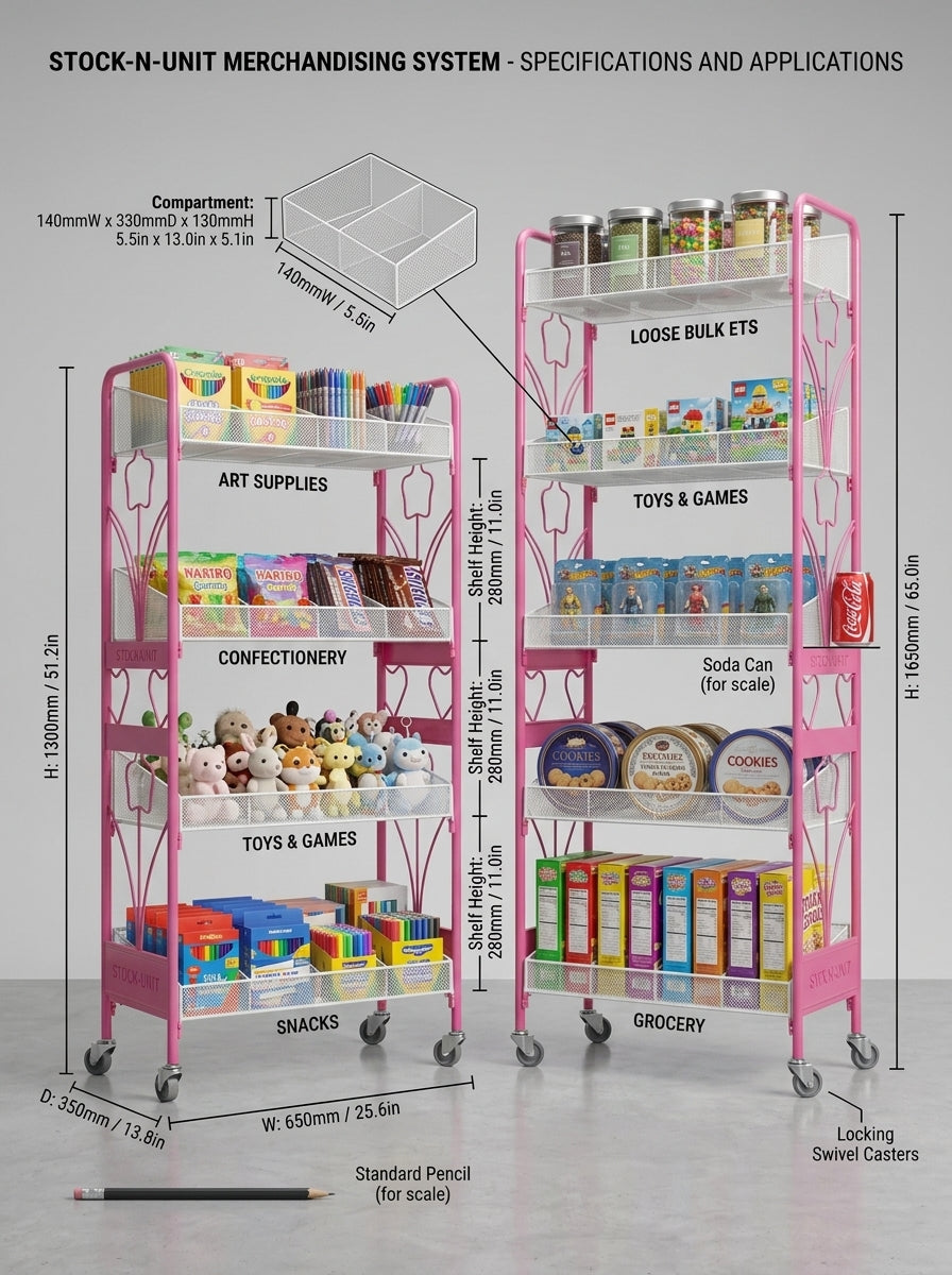 Modular Rolling Display Rack