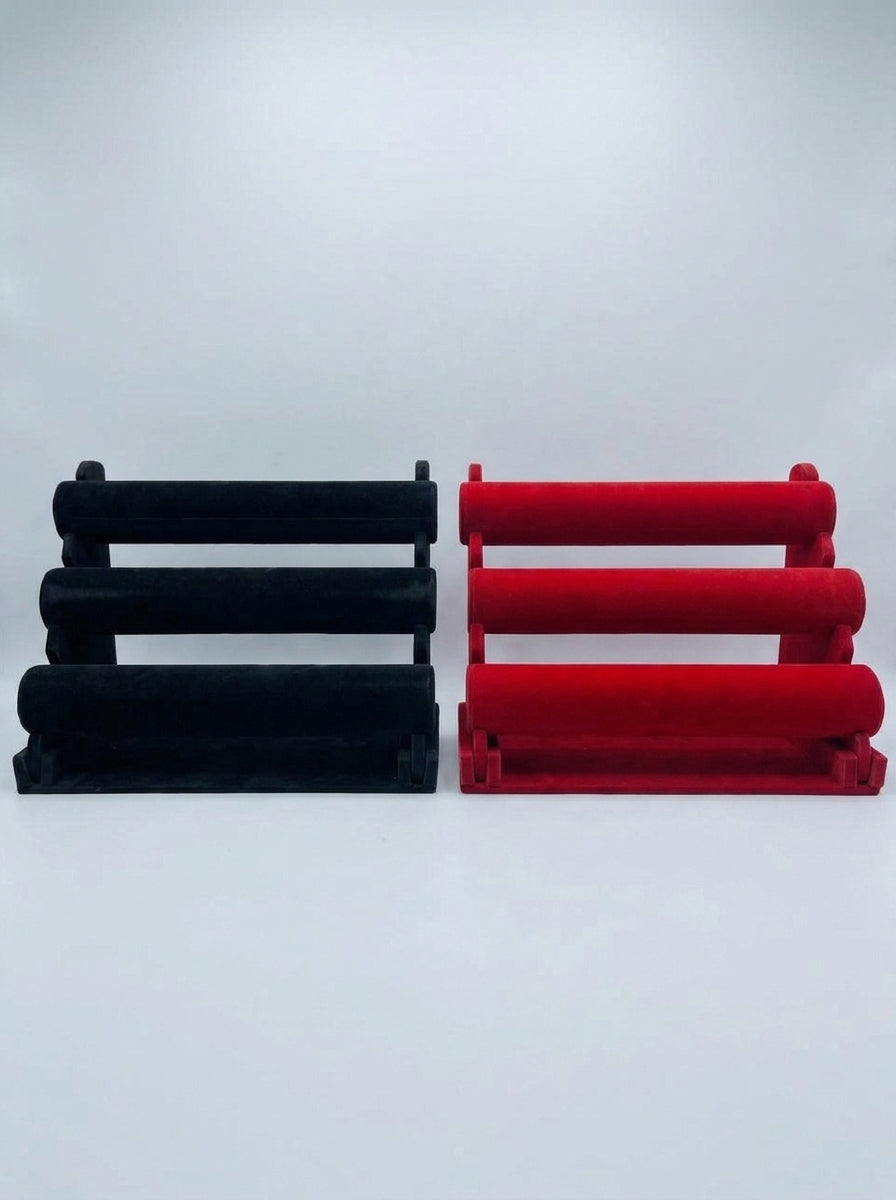3-Tier Velvet Bracelet & Watch Display Stand