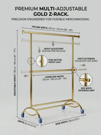 Premium multi-adjustable gold Z-rack – photo 3