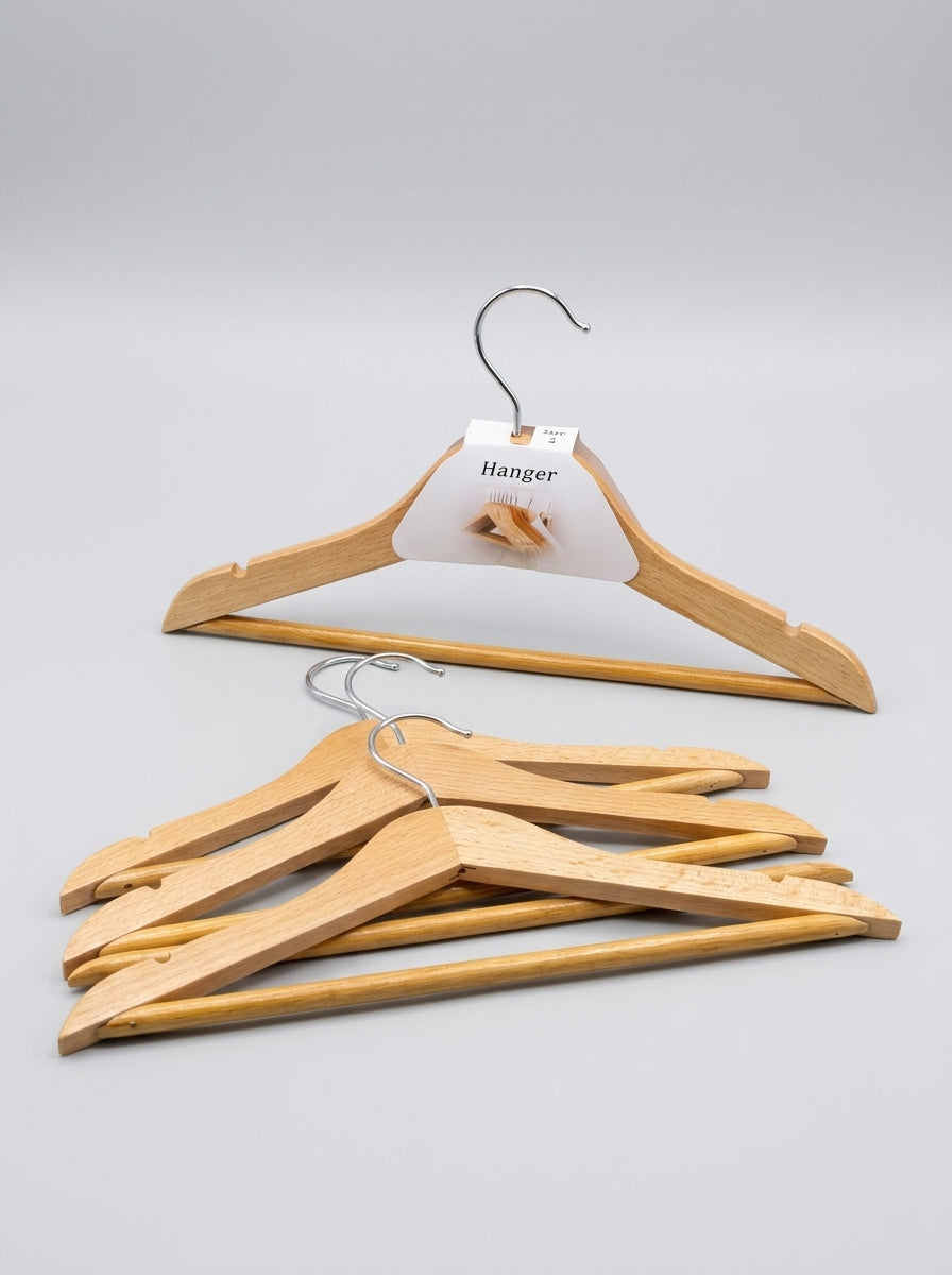 Premium Eco-Friendly Wooden Kids' Hanger Set (12pcs)