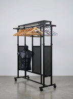 Adjustable double rail garment rack perforated panels – photo 8