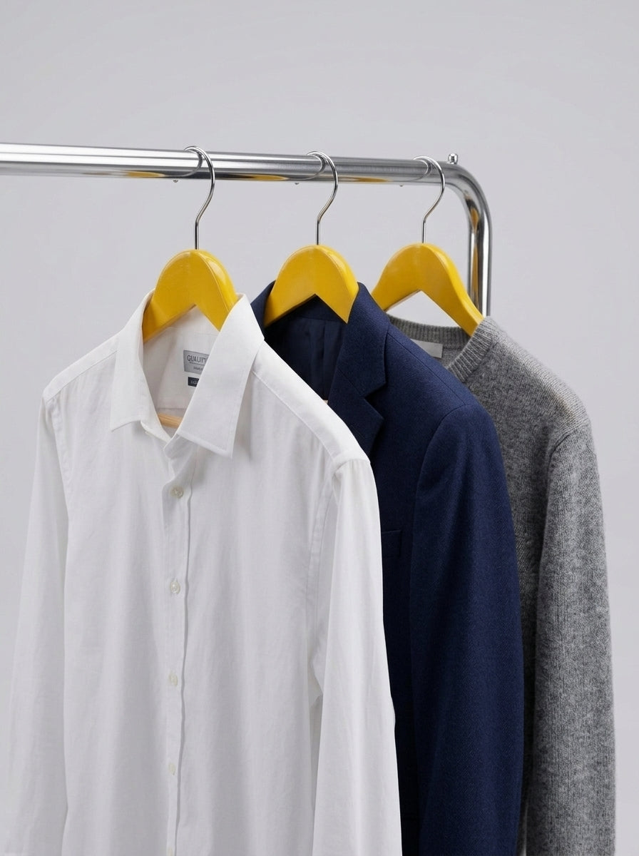 Yellow Wooden Coat Hangers (12pcs)