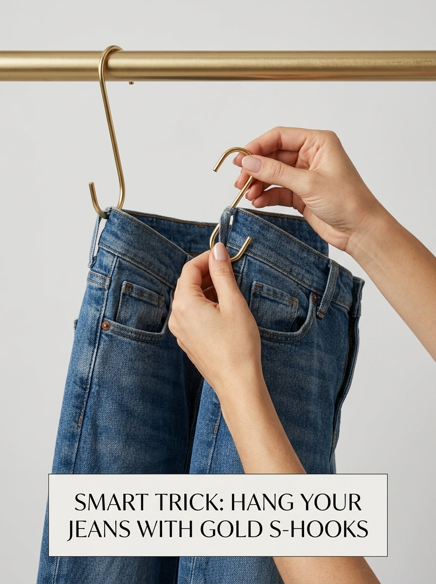 Gold S-Hooks for Jeans