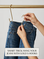 Gold S-Hooks for Jeans