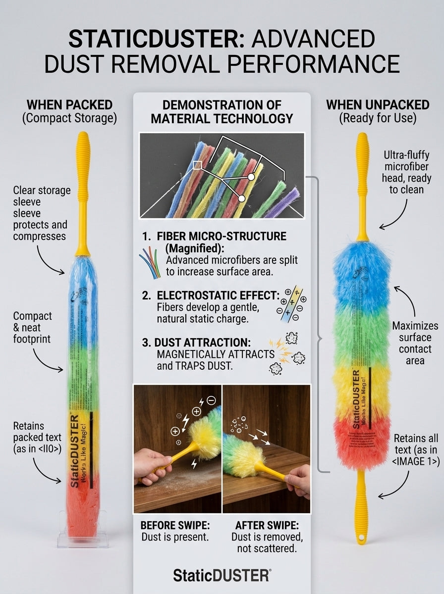StaticDUSTER Rainbow Power Microfiber Duster