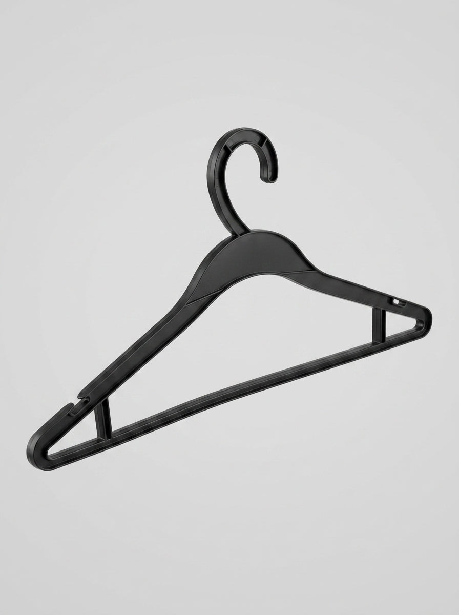 Black Plastic Clothes Hangers (10pcs)