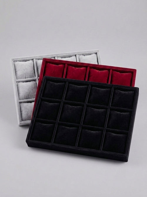 Velvet Watch Display Tray – 12-Slot