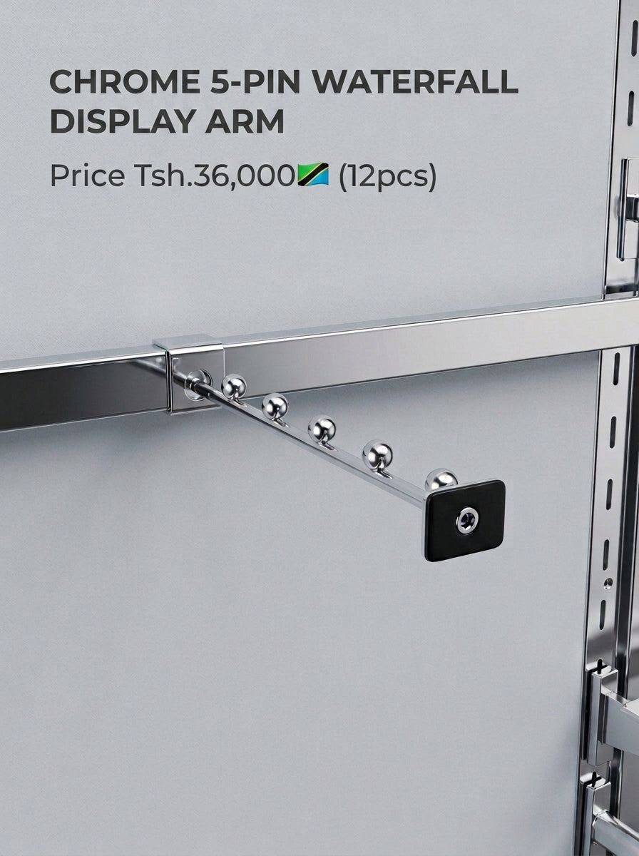 Chrome 5-Pin Waterfall Display Arm