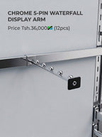 Chrome 5-Pin Waterfall Display Arm