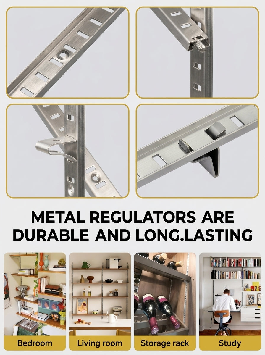 Metal Rack Clamps – Shelf Track Support (12pcs)