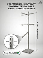 Professional Heavy-Duty Slotted Vertical Rails and System Accessories