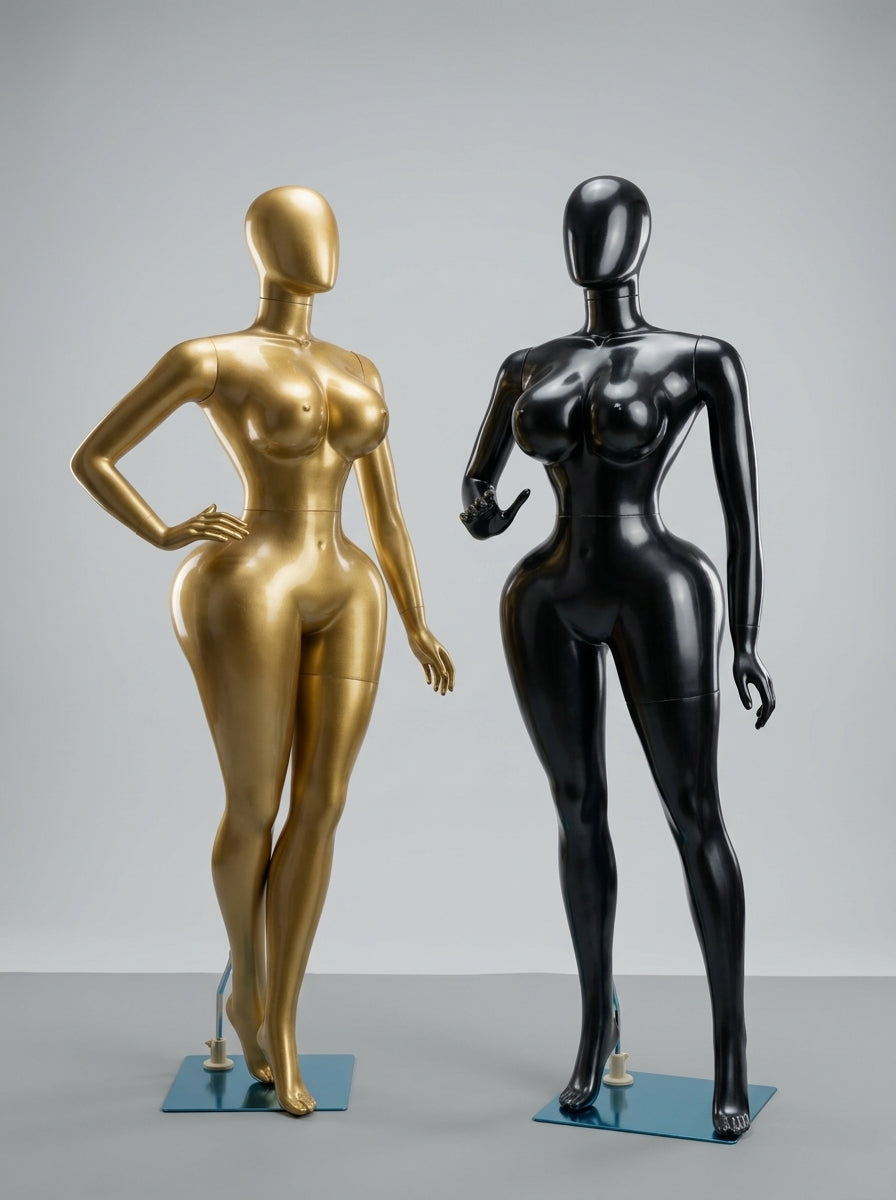 BBL Glossy Black Mannequin Pair