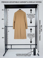 Premium Adjustable Double-Rail Garment & Display System