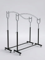 Wave Garment Display Rack – Chrome & Black