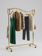 Gold Wave Clothing Display Rack