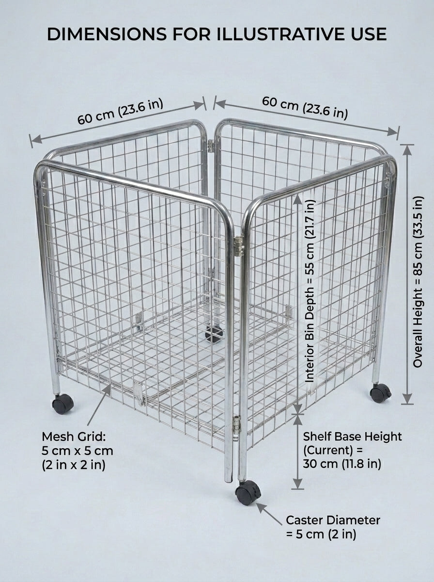 Folding Wire Merchandising Display Bin