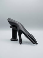 Sculptural Hand Mannequin on Column Pedestal – Matte Black Ring & Bracelet Display